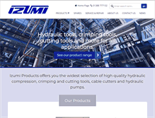 Tablet Screenshot of izumi-products.co.uk